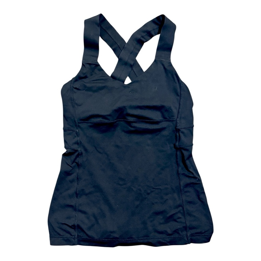 Lululemon Athletica Black Crisscross Thick Strap Tank Top Moisture Wicking